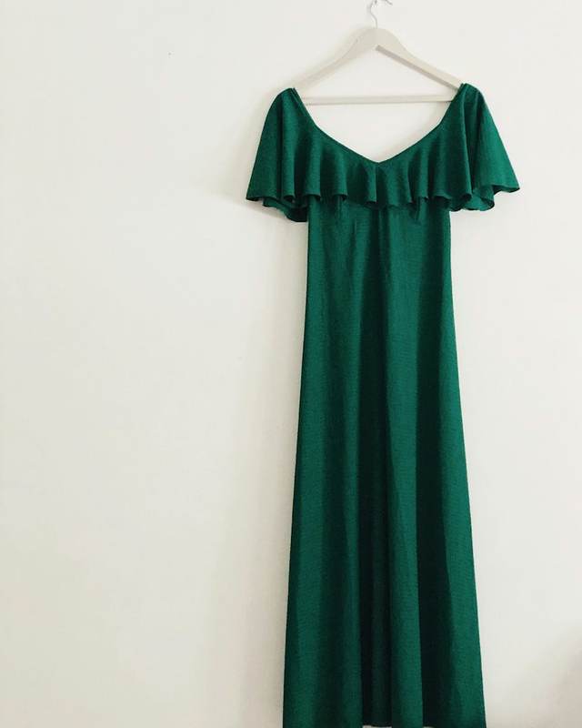 Silk Column Evening Dress